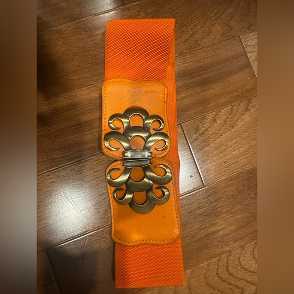 Orange and Gold Women's Belt - Picture 1 of 2